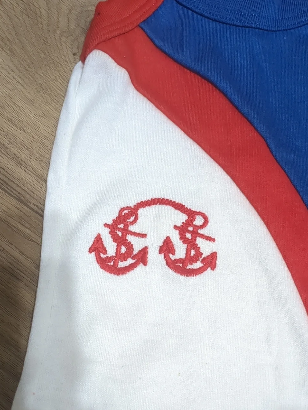 Vtg Carter's USA Nautical Tank 2T Red White Blue Anchors Embroidery 80s